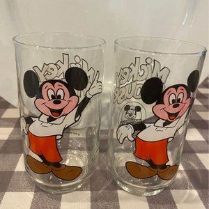Mickey Mouse Club House juice drinking glasses